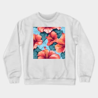 Hibiscus Flowers Pattern 17 Crewneck Sweatshirt